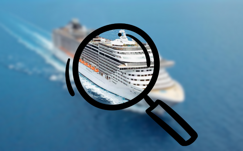 Lupa procurando pelo navio em alto mar